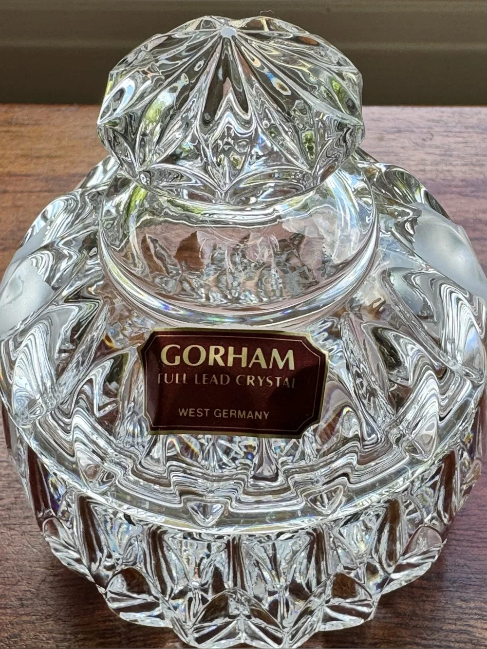 Vintage Gorham Full Lead Crystal Creamer & Covered Sugar Bowl Set West Germany
